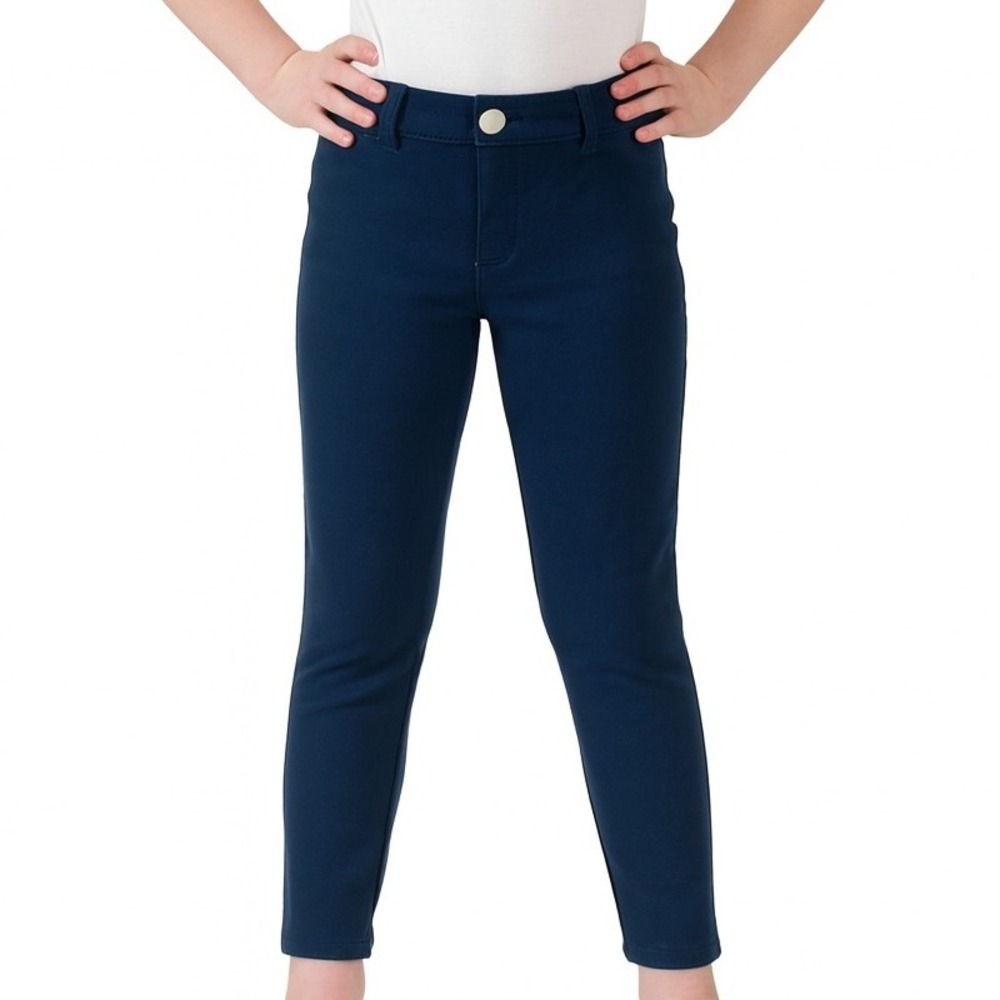 Wonder Nation Girl Jeggings XL Blue Skinny Adjustable Waist Pull On Pants New